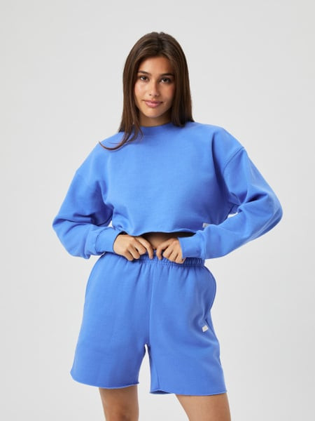 Björn Borg Studio Oversized Cropped Sweatshirt Blue, L