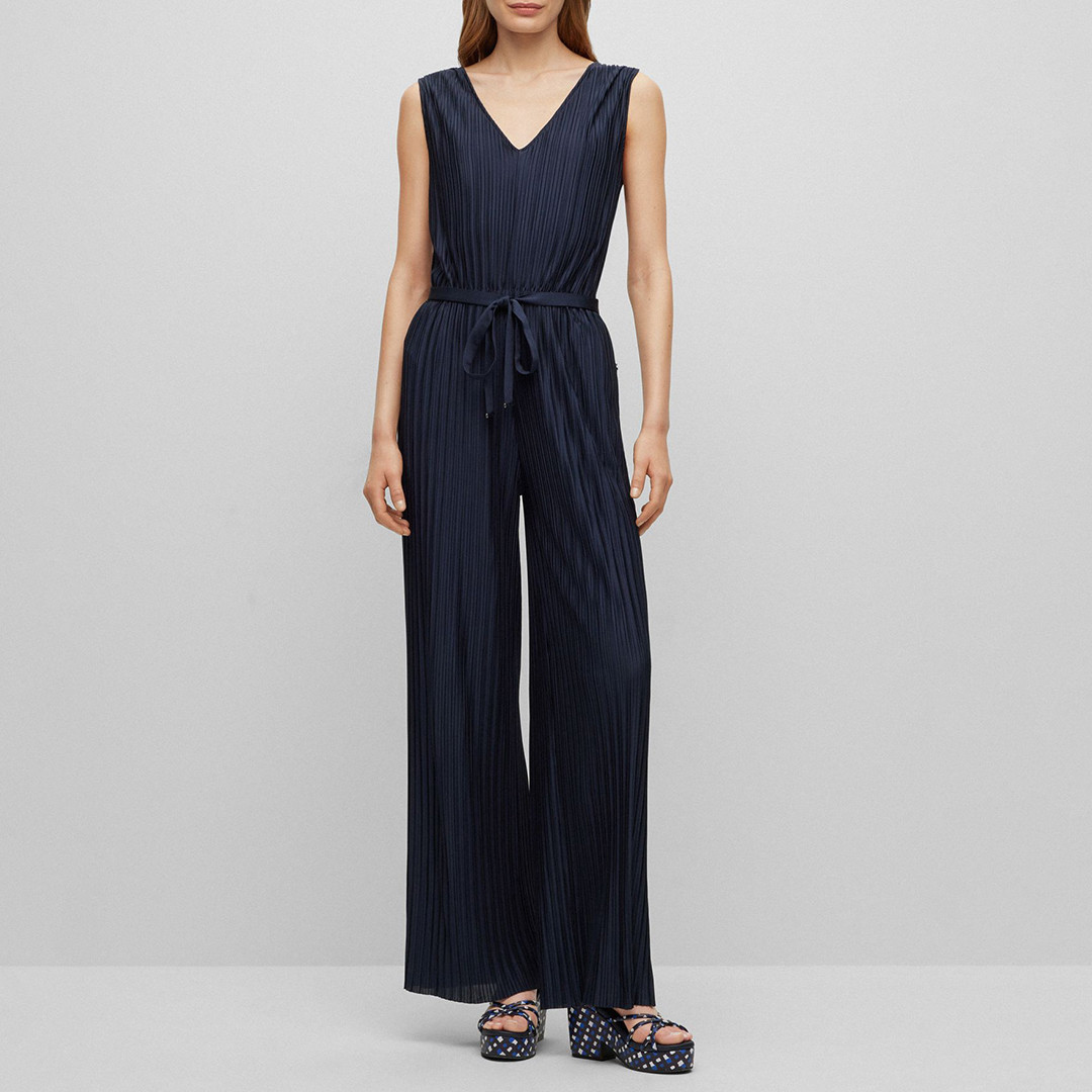 Navy Edacria V-Neck Jumpsuit