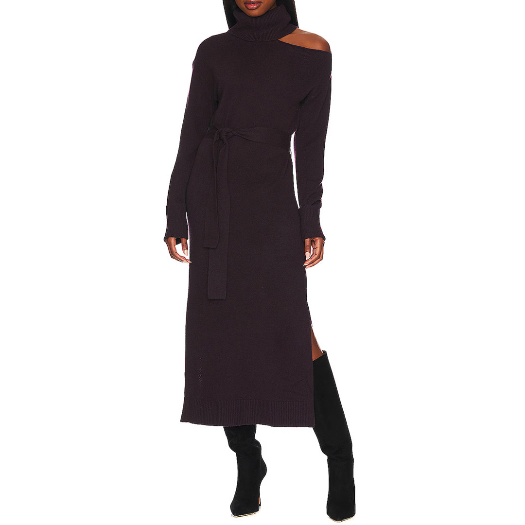 Brown Wool Blend Raundi Dress