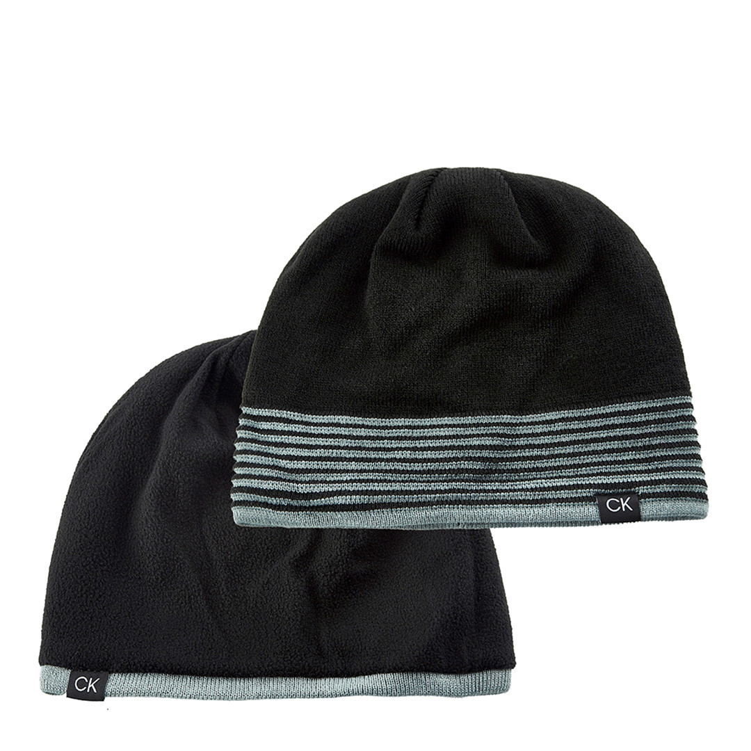 Black Calvin Klein Reversible Beanie
