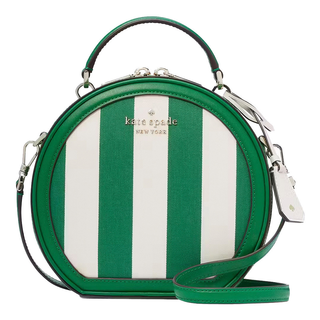 Green Multi. Traveler Even Stripe Jacquard Canteen Crossbody