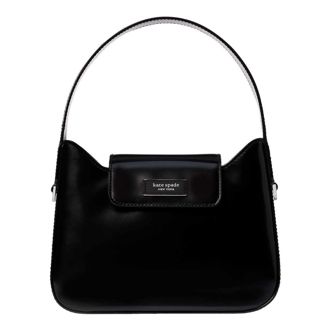 Black Sam Icon Spazzolato Leather Mini Hobo Bag