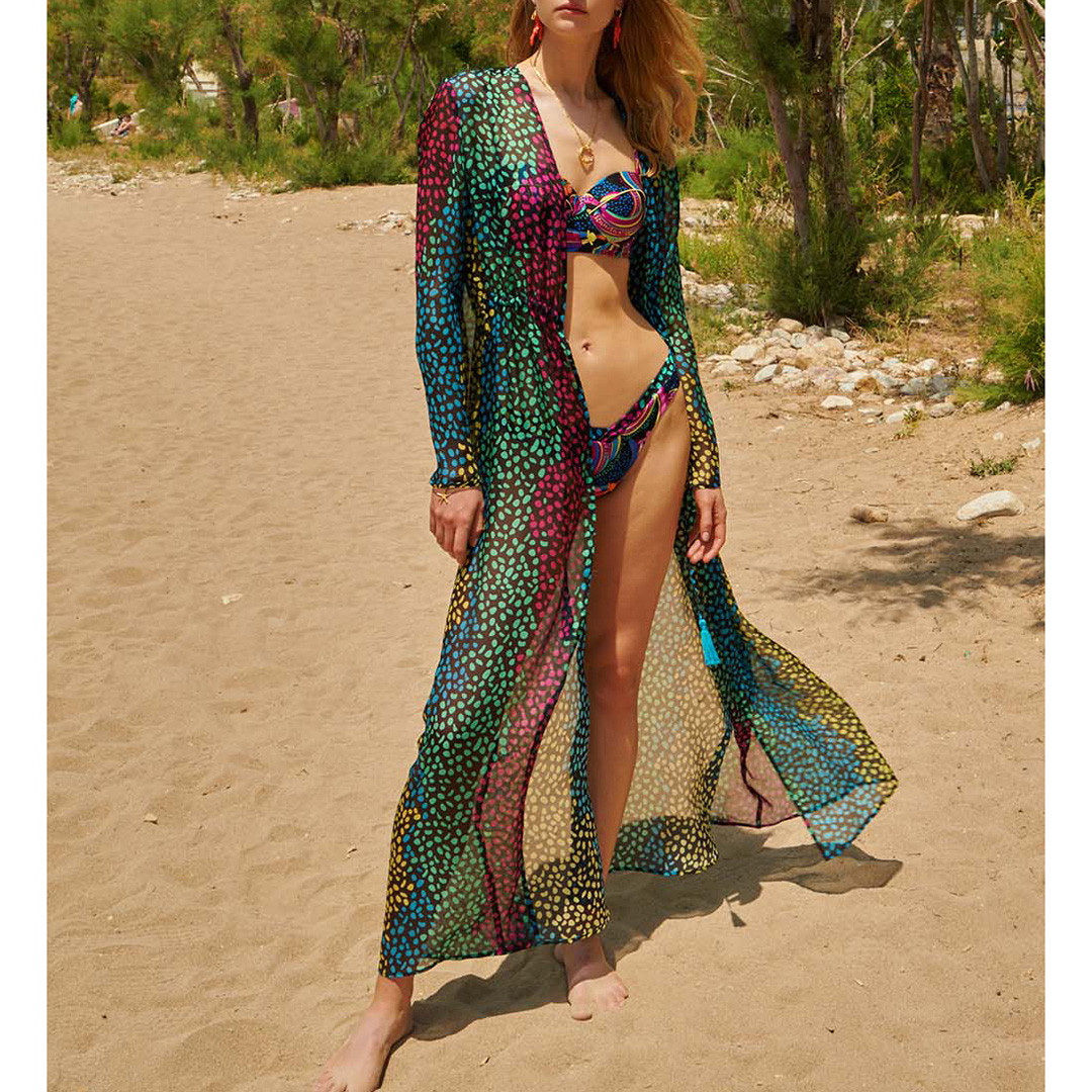 Black Multi Azores Marisa Kimono