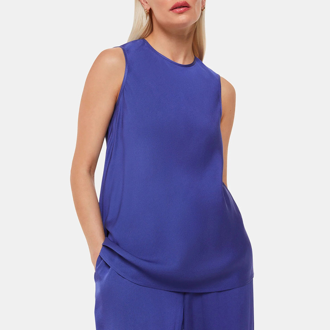 Blue Petite Clara Longline Tank