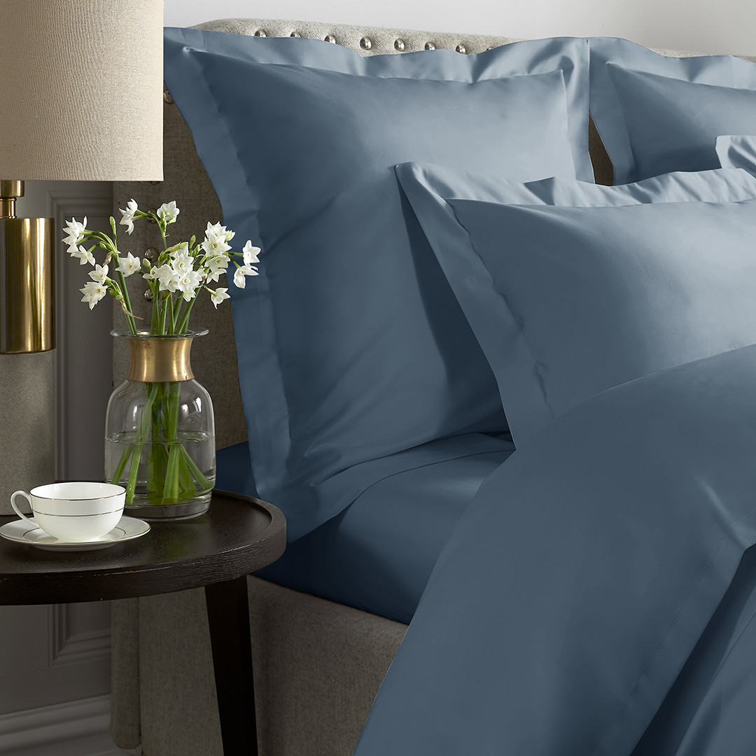 1000TC Square Pillowcase Midnight Teal