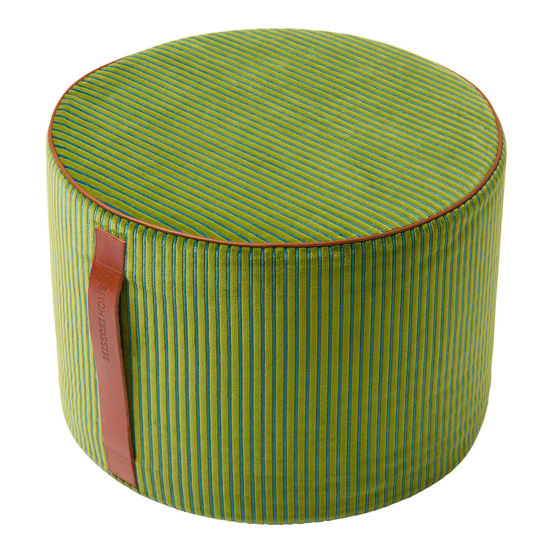 Rafah Cylinder Pouf 40x30 Green