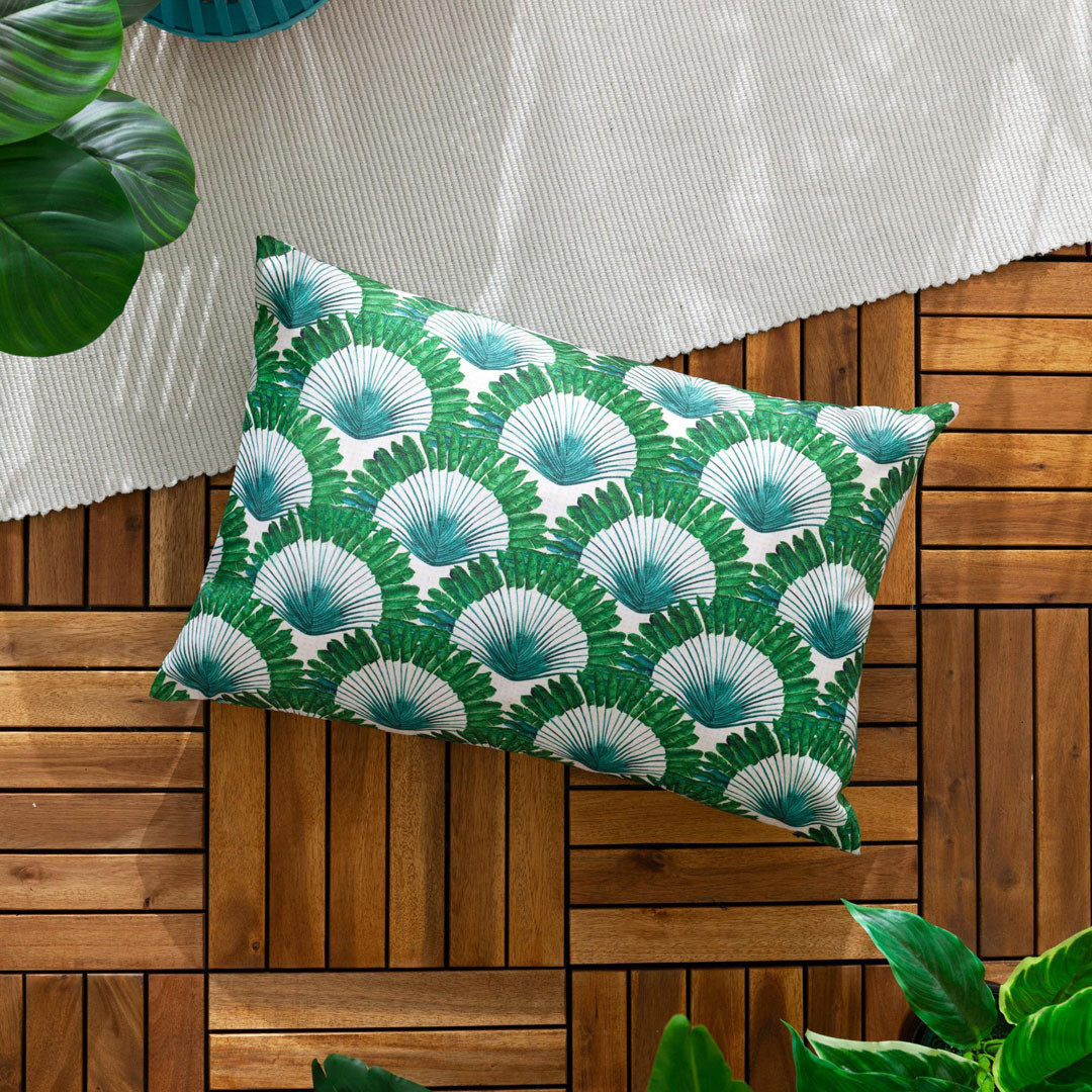 Dellacorte 40x60 Outdoor Cushion Case Green