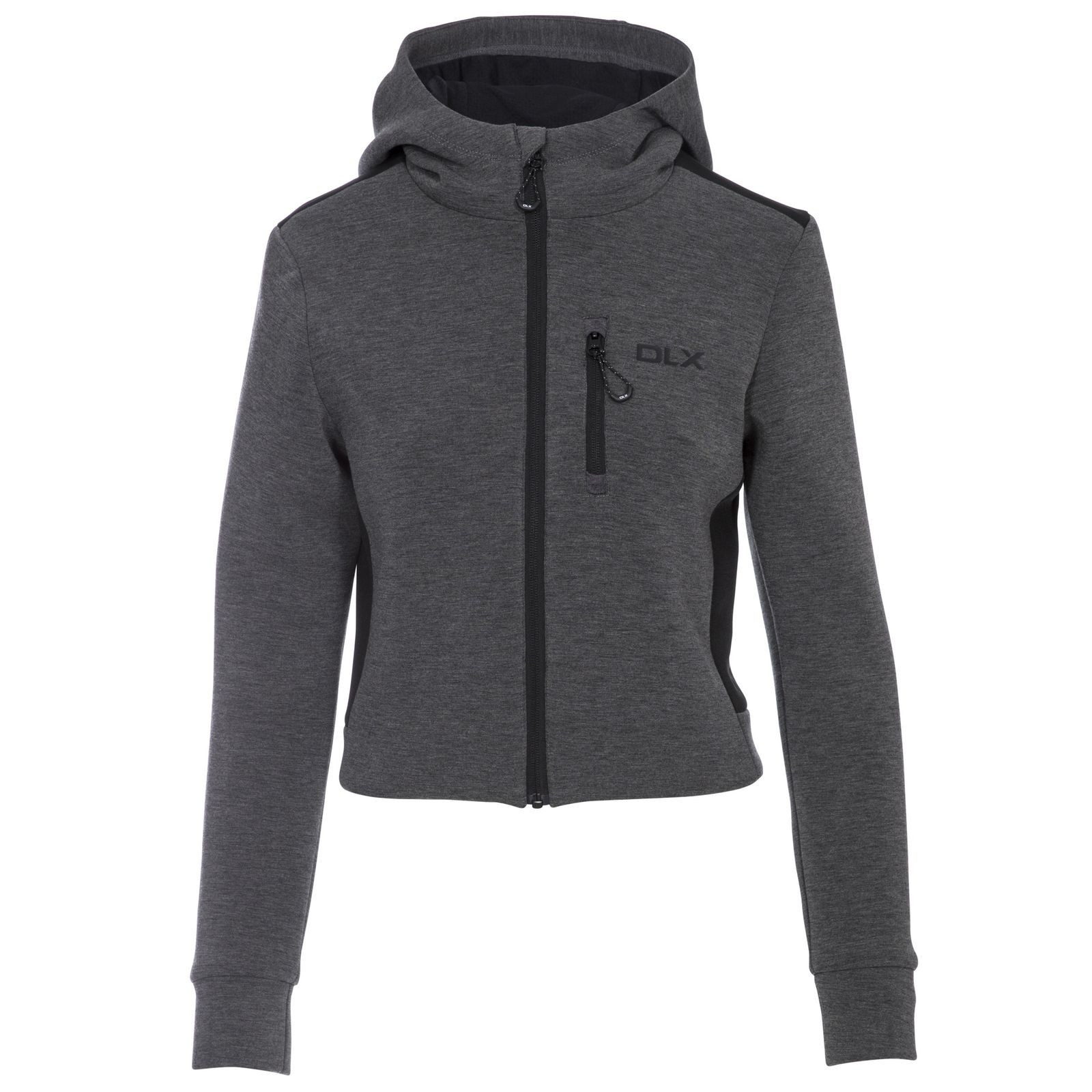 Full Zip Hoodie Fernanda Polyester Grey Marl