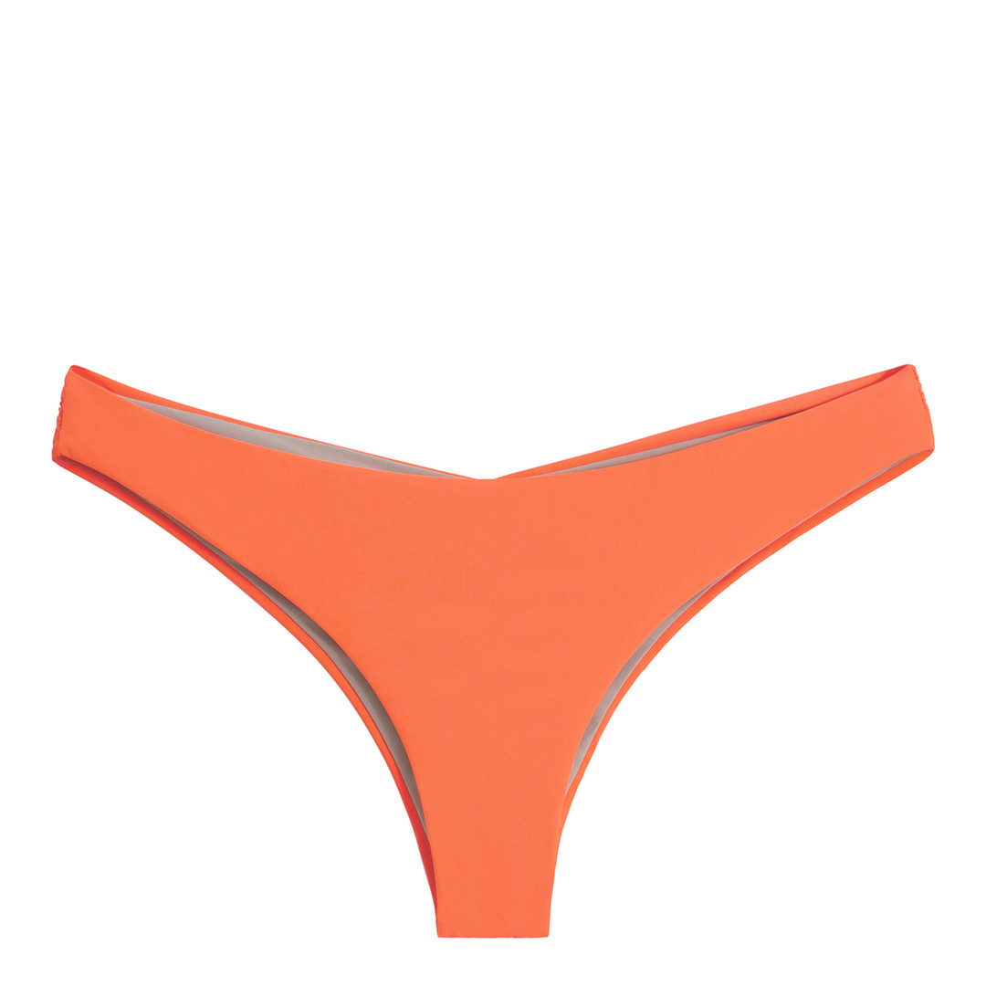 Orange Omni Ruched Teeny Bikini Bottom