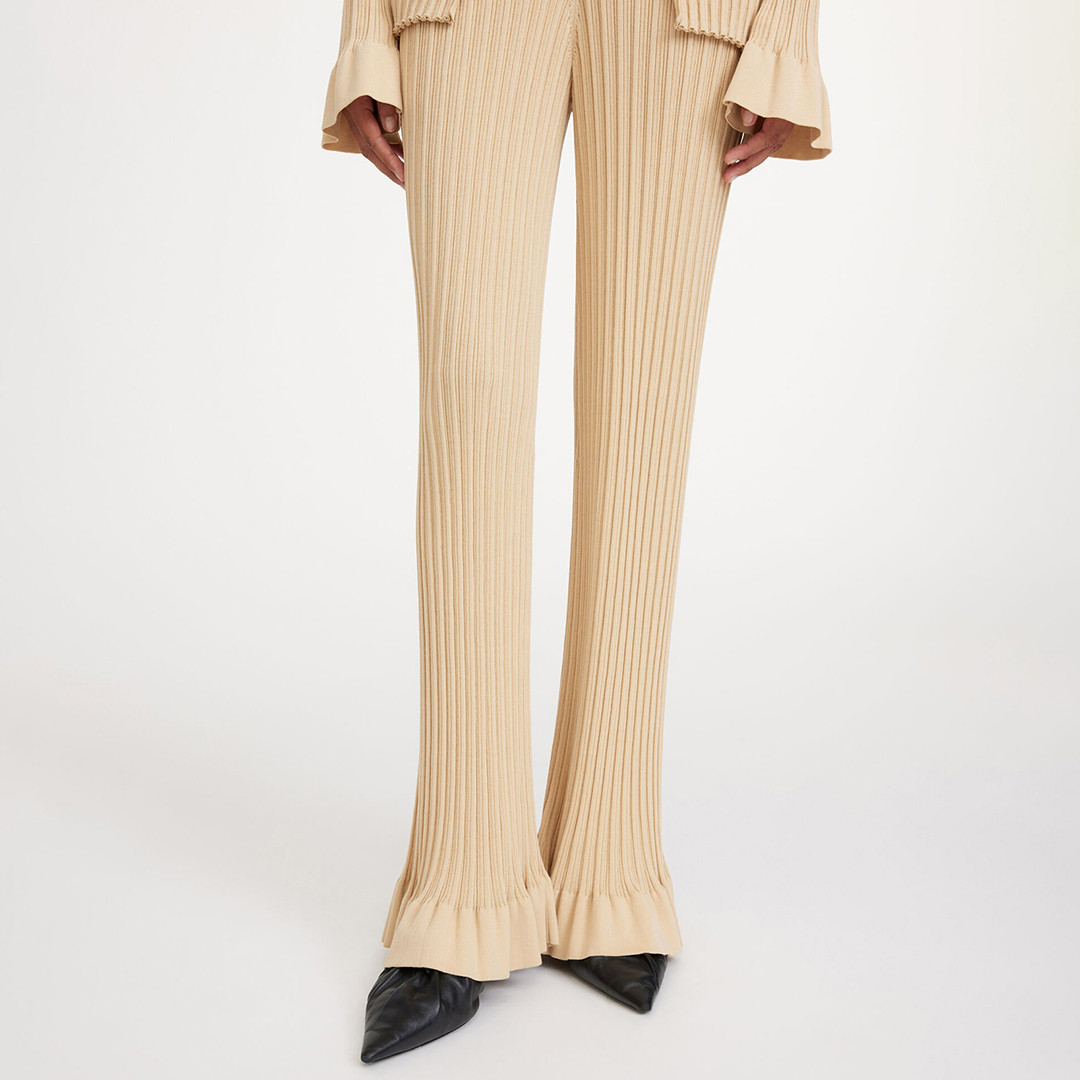Buff Kenzie Knit Trousers