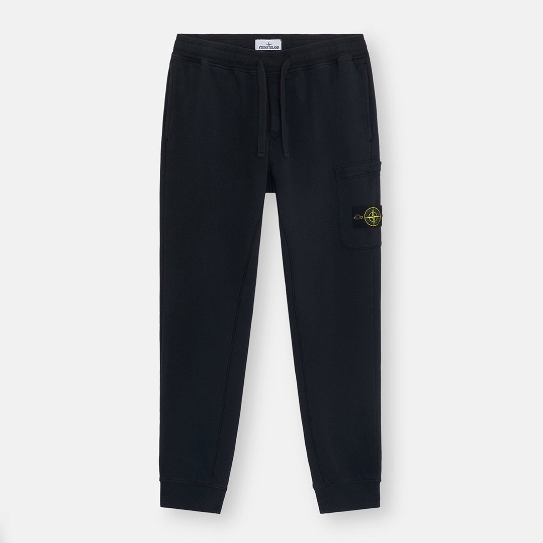 Navy Badge Drawstring Cotton Joggers