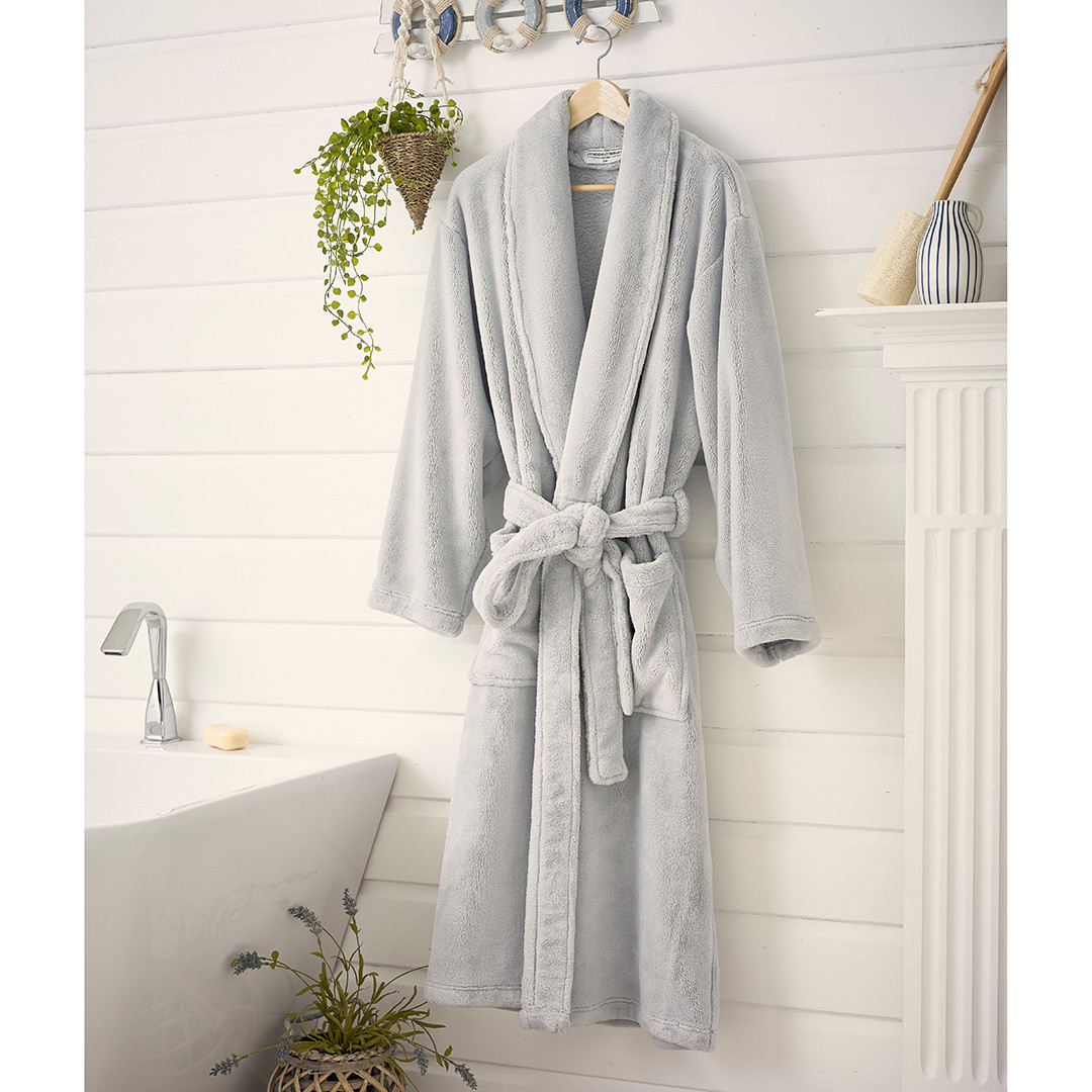 De Luxe Coco Fleece Robe L/XL Silver