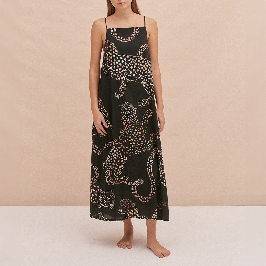 Square Nightie The Jag Print Navy