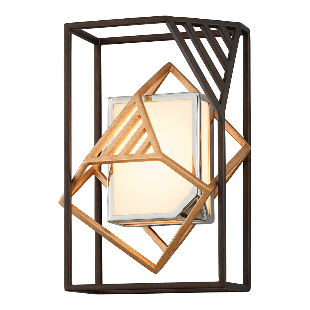 Cubist Wall Sconce Bronze