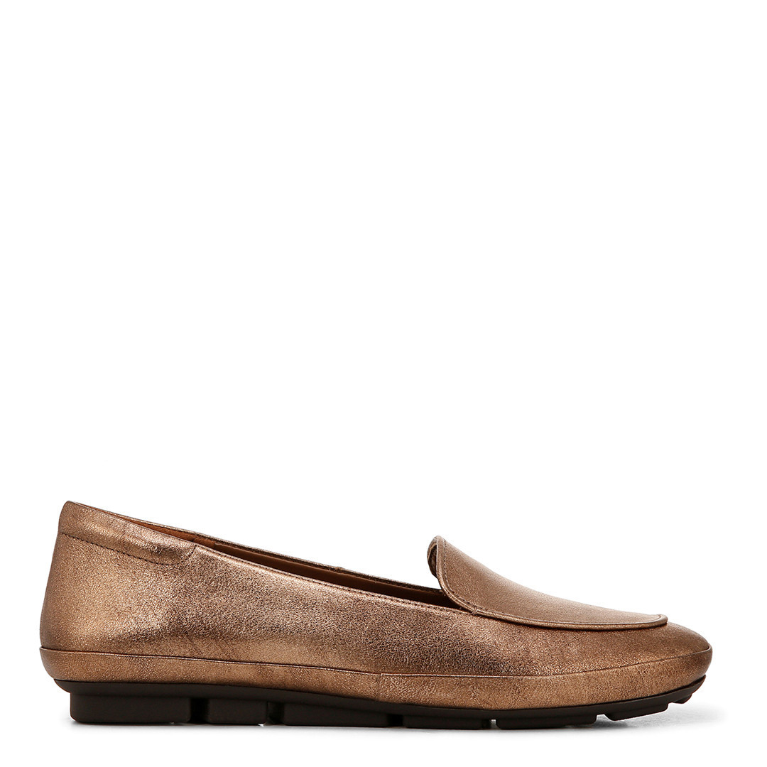 Gold Leather Bashful Wide Fit Loafer