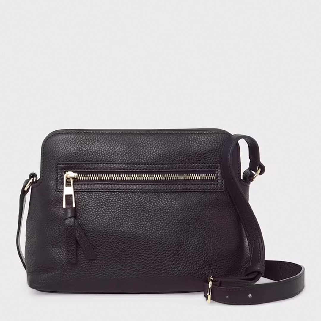 Navy Hampton Cross Body Leather Bag