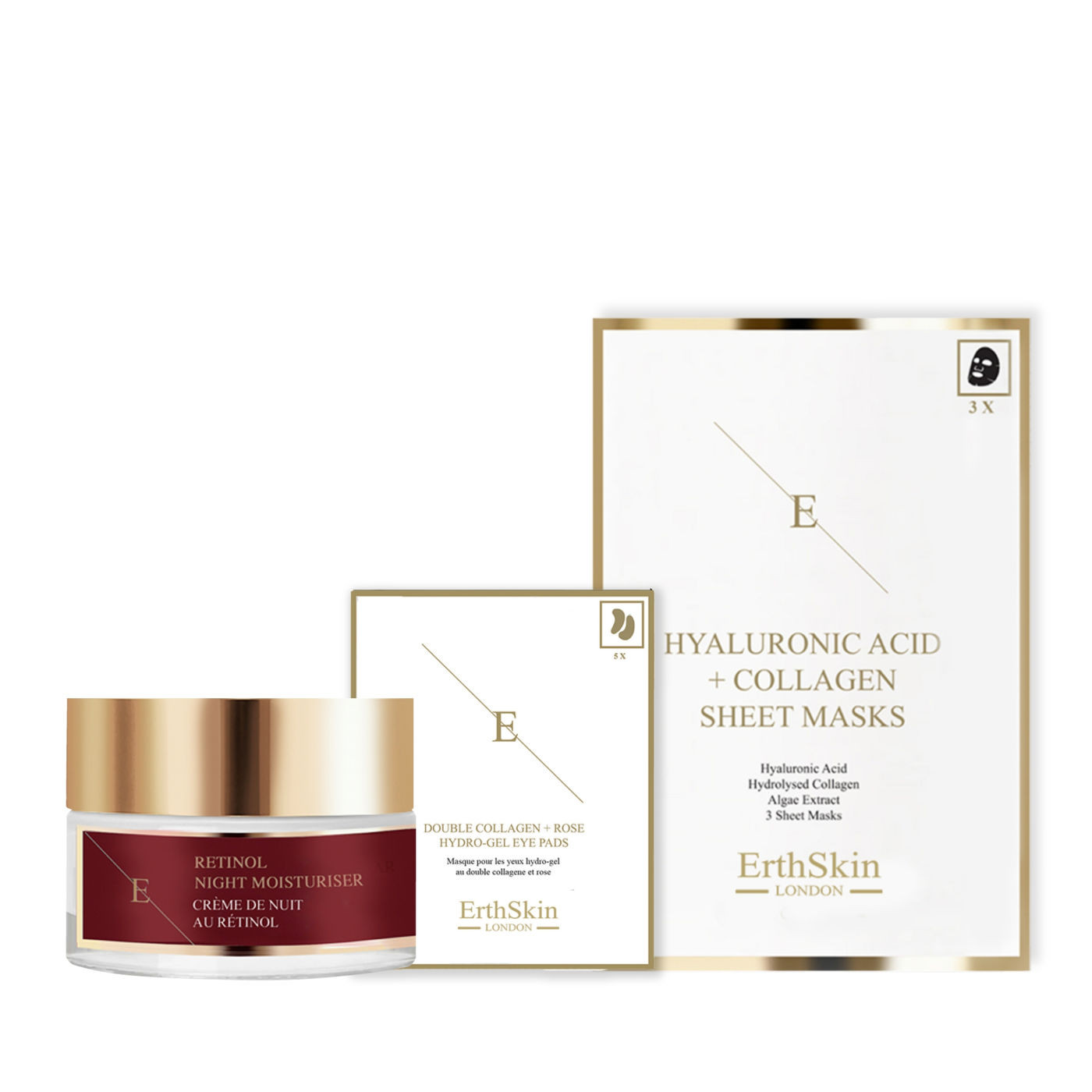Retinol Night Moisturizer 50ml + Eye Pads +  Mask - 3 sheets