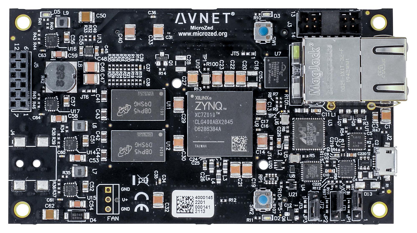 Avnet Aes-Z7Mb-7Z010-Som-I-G/rev-H Eval Board, Zynq-7000, ARM, Cortex-A9