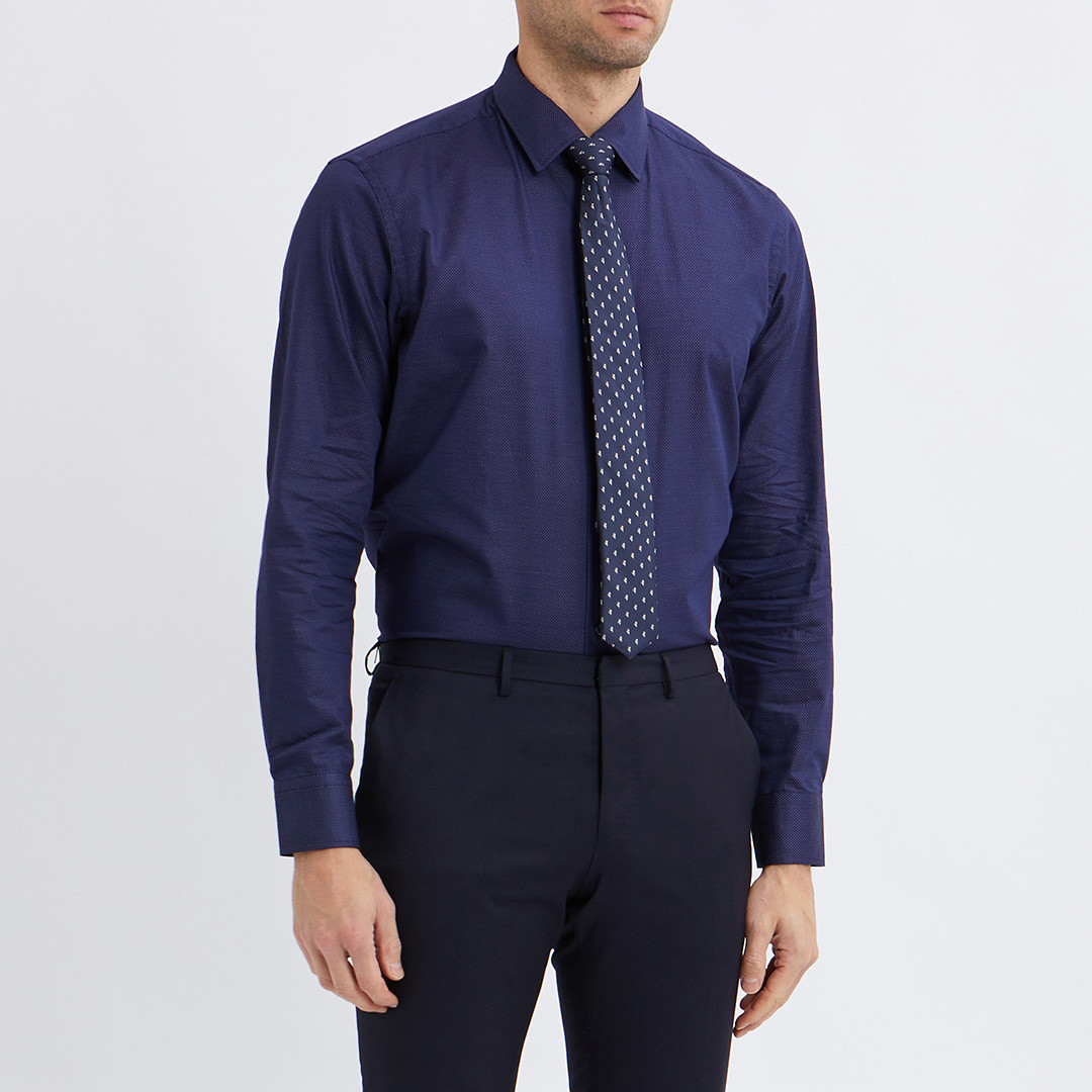 Navy Joe Stretch Cotton Shirt
