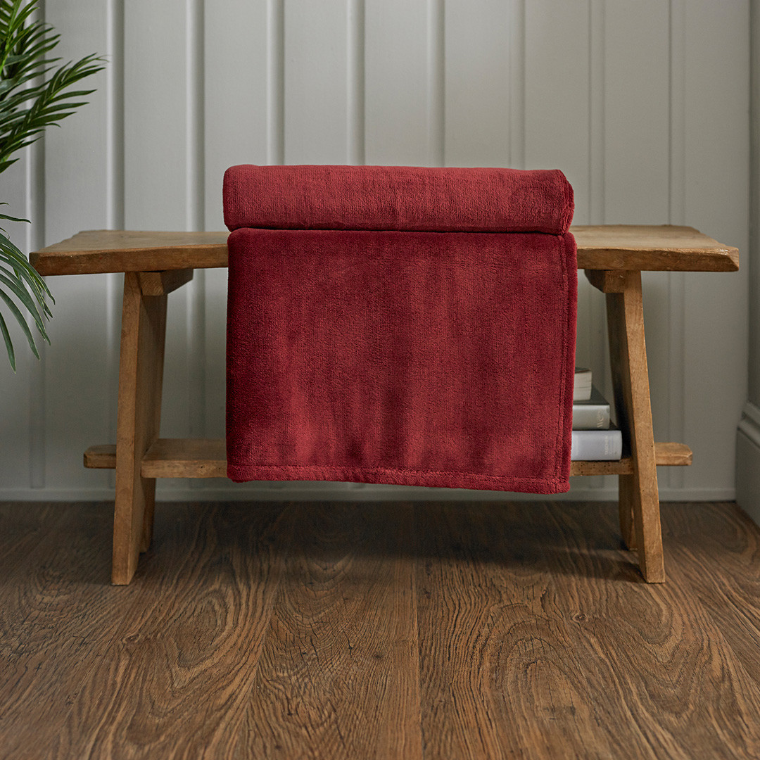 Snuggle Touch Throw 140x180cm Merlot