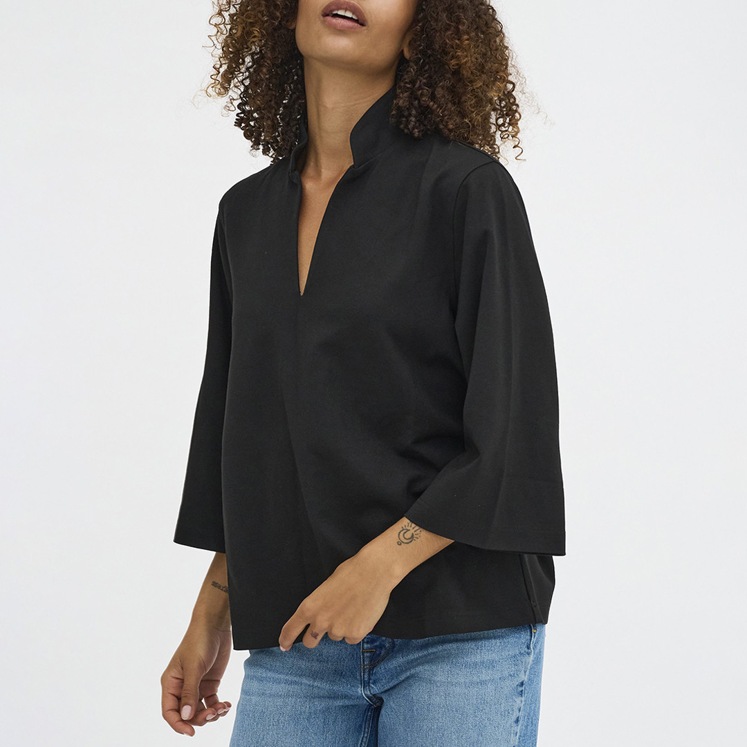 Black V Blouse