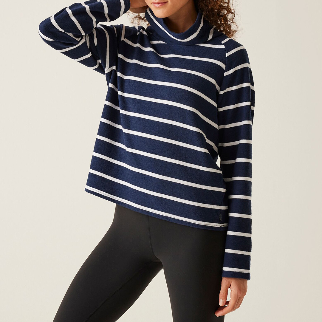 Navy Havendo Stripe Sweatshirt