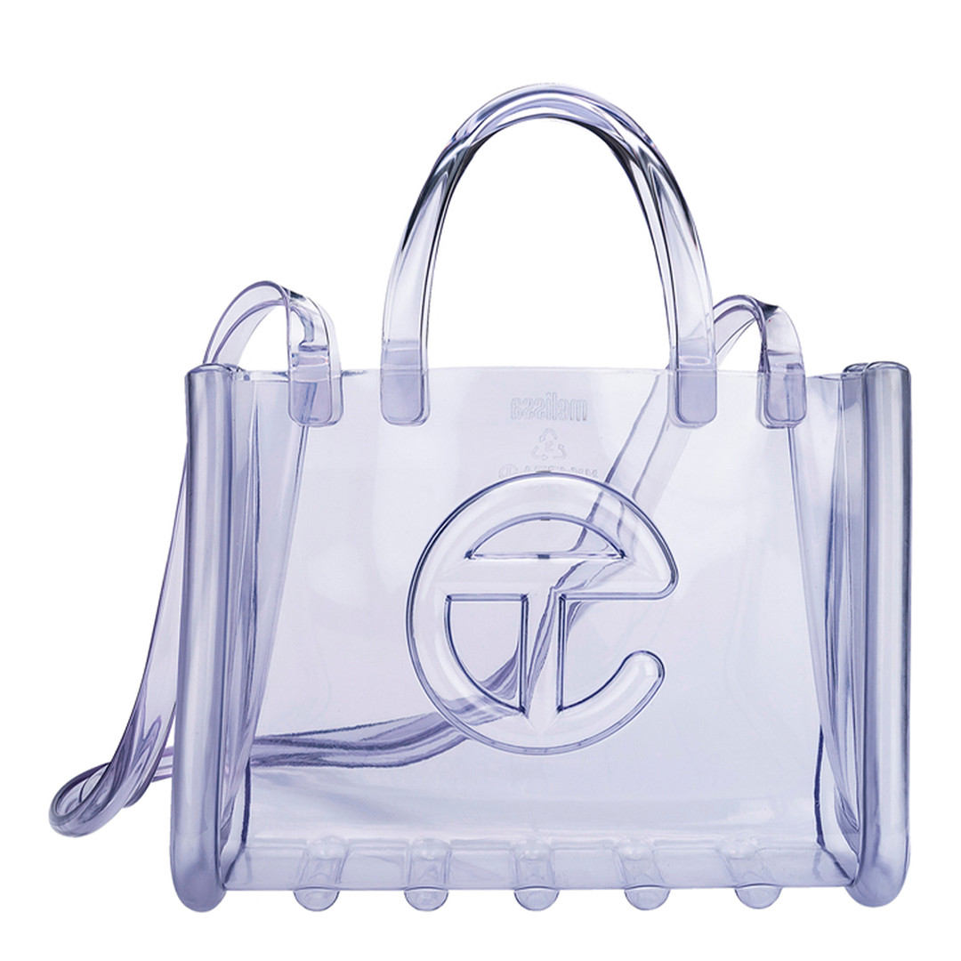 Transparent Telfar Medium Jelly Shopper Bag