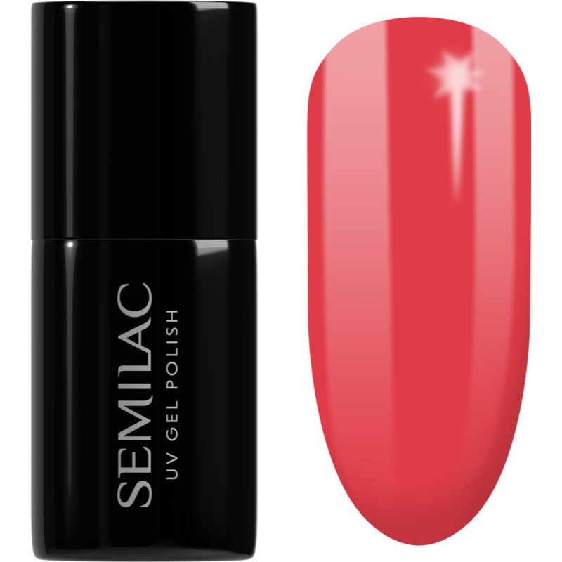 Semilac UV Hybrid Unique gel nail polish shade 134 Red Carpet 7 ml