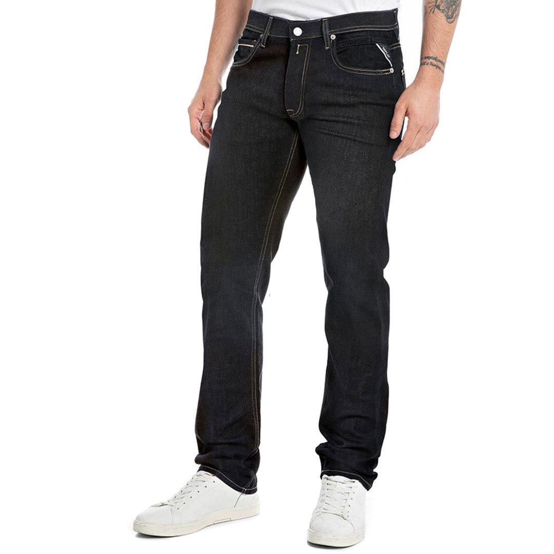 Dark Blue Grover Straight Hyperflex Jeans