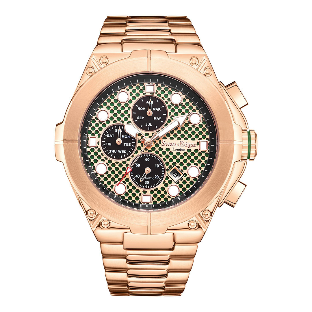 Rose Gold Limited Edition Swan & Edgar Hand Assembled Oasis Automatic Watch 47.3mm