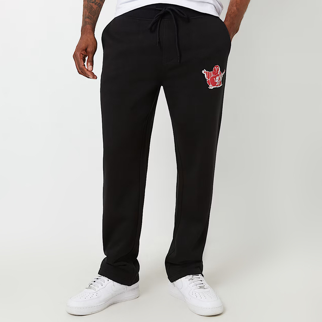 Black Buddha Straight Leg Cotton Blend Joggers