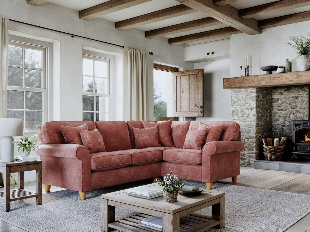 Abingdon 2 Corner 1 Sofa Glory Deep Terra