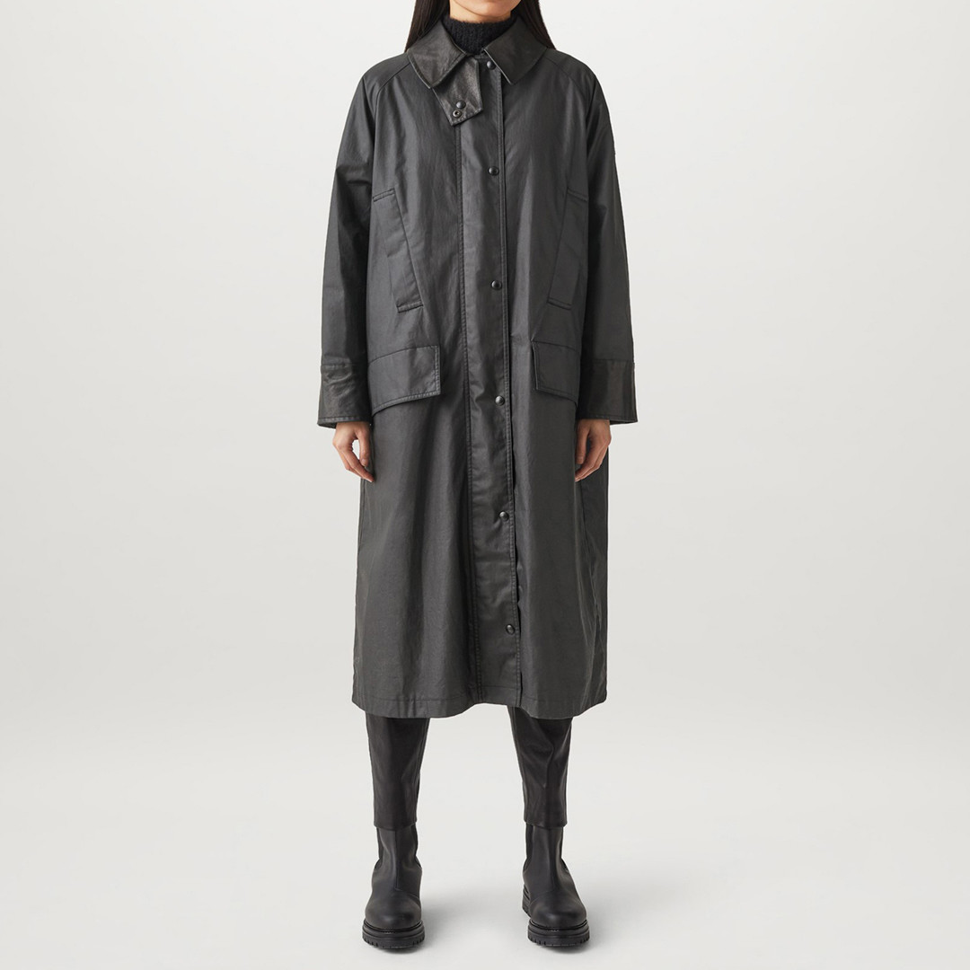 Black Aster Cotton Coat
