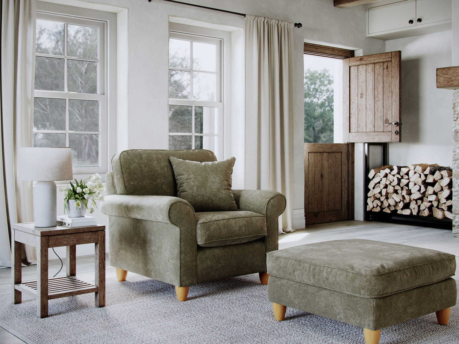 Abingdon Armchair Glory Winter Moss