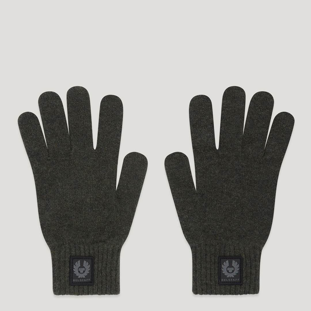 Dark Green Lambswool Dock Gloves