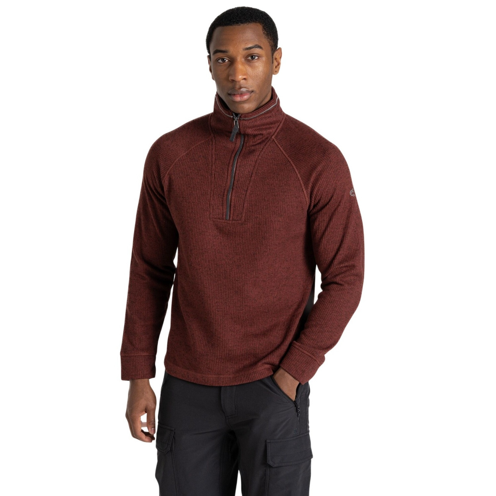 Fleece Top Wole Recycled Polyester Axinite Red Marl