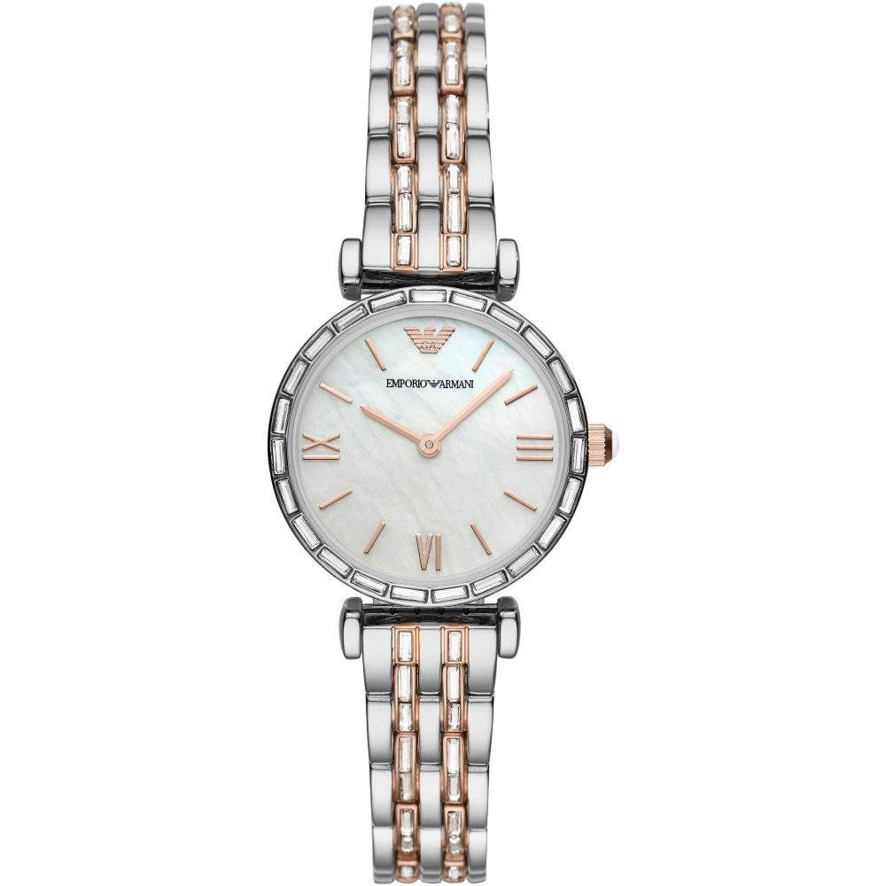 Emporio Armani AR11290 Gianni T-Bar Mother Of Pearl Ladies Watch