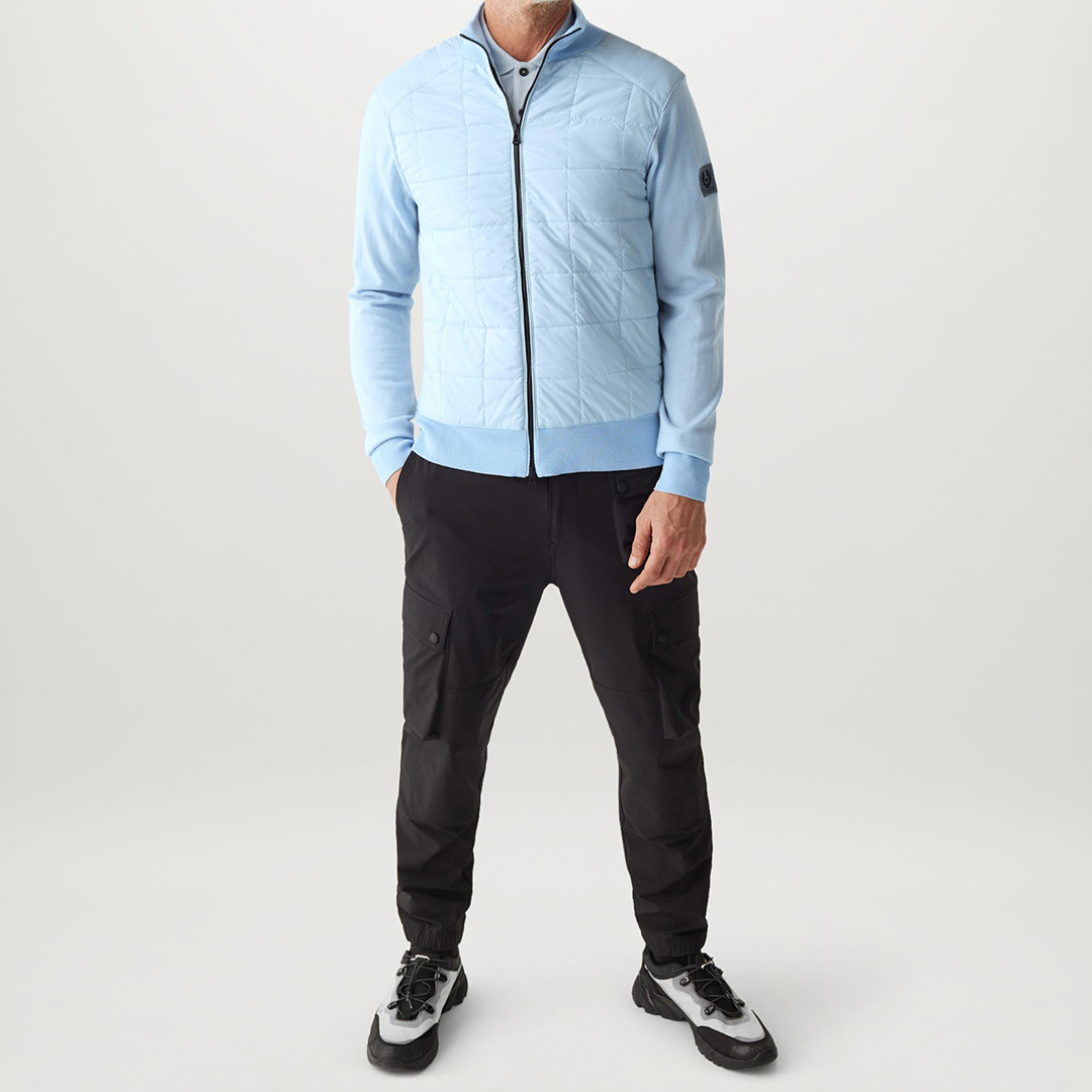 Blue Kelbrook Zip Wool Cardigan