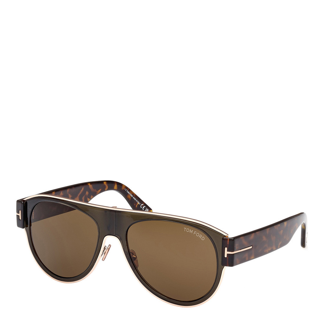Unisex Havana Aviator Sunglasses 58mm