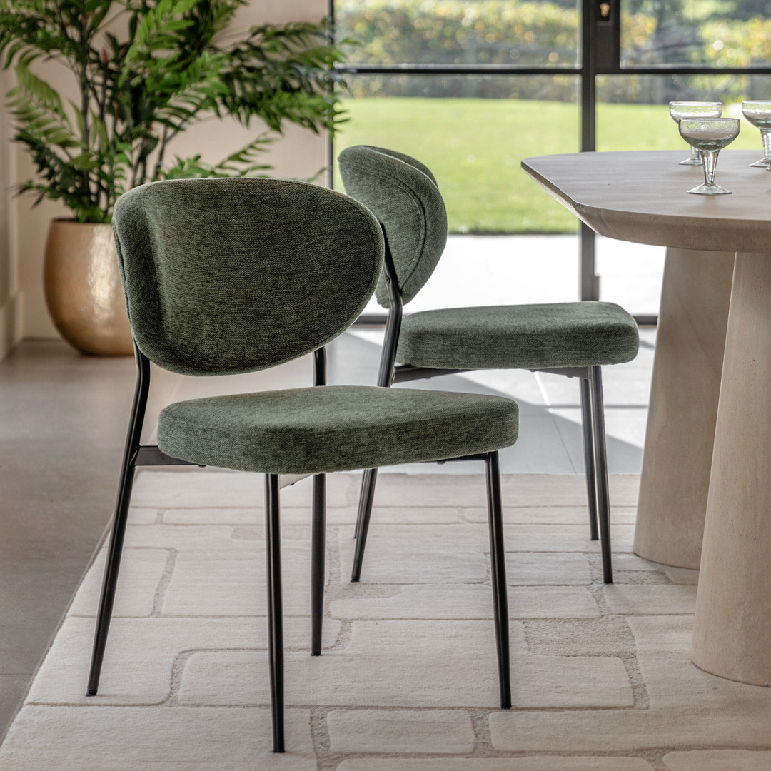 Zaro Dining Chair Green (2pk)