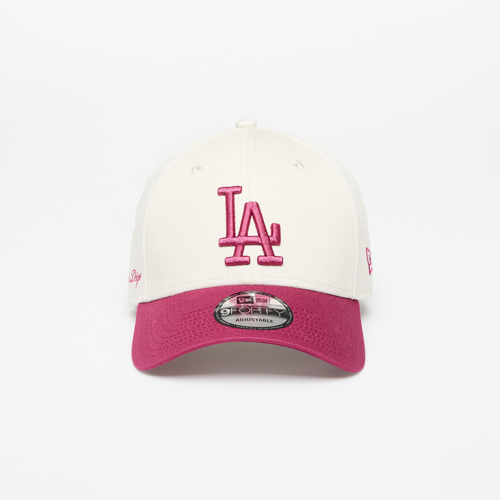 Cap New Era Los Angeles Dodgers 9FORTY Side Script Adjustable Cap Ivory/ Chj Universal