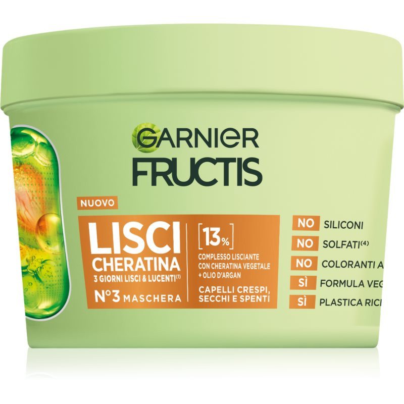 Garnier Fructis Lisci Cheratina nourishing hair mask for shine 370 ml