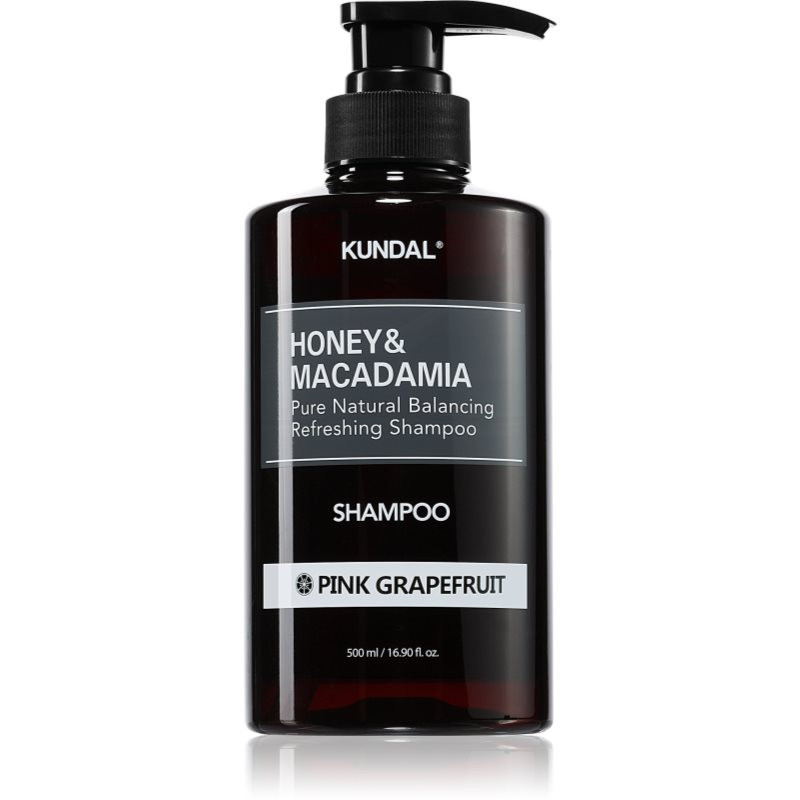 KUNDAL Honey & Macadamia Pink Grapefruit natural shampoo for dry and damaged hair 500 ml