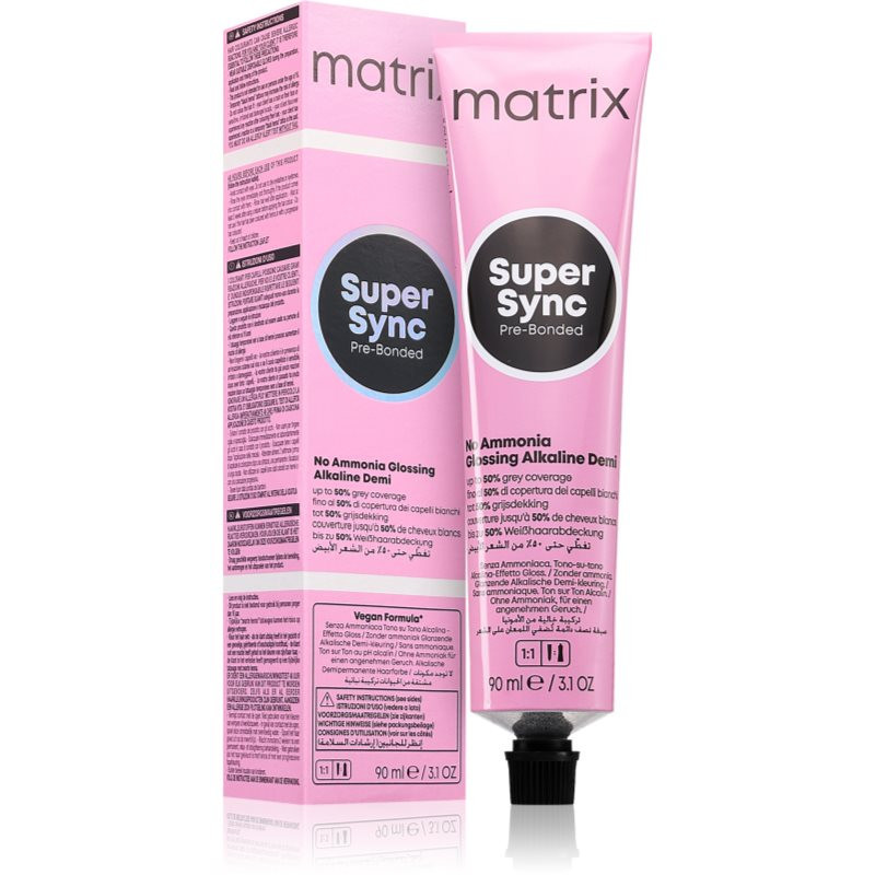 Matrix Super Sync Pre-Bonded demi-permanent hair dye shade 3N Neutral Darkest Brown 90 ml