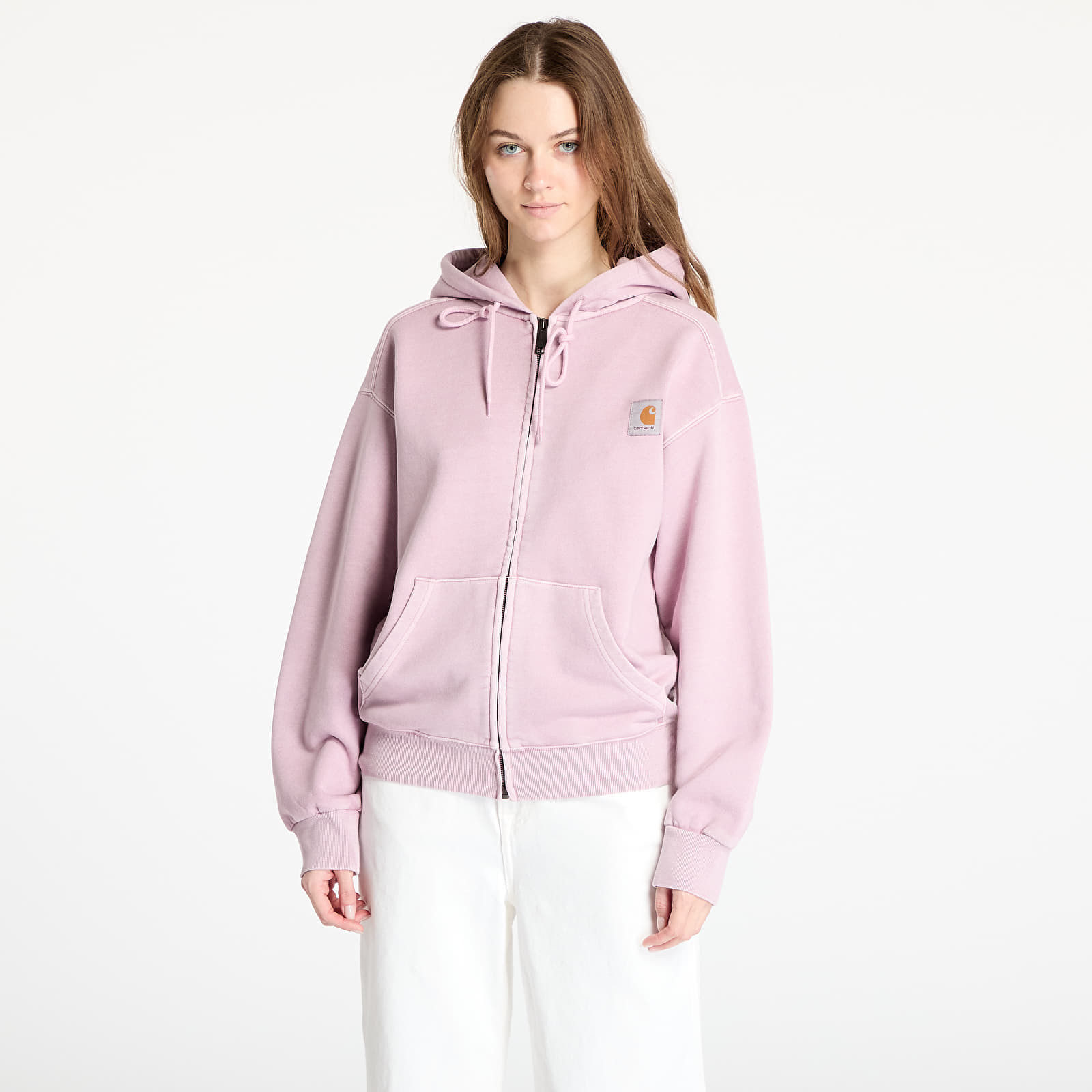 Sweatshirt Carhartt WIP Hooded Nelson Jacket UNISEX Hortensia Garment Dyed XS