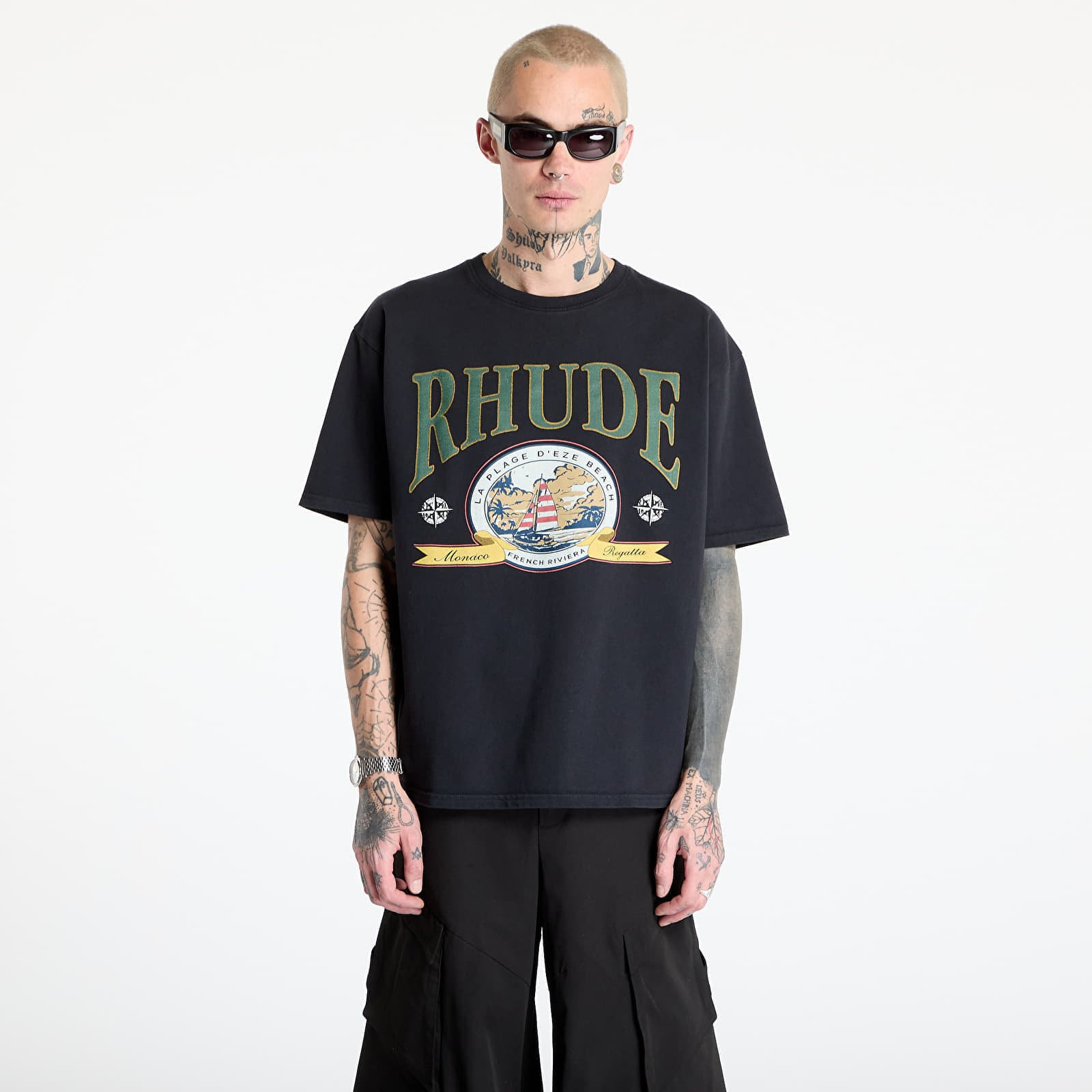 T-shirt Rhude Monaco Regatta Tee Vintage Black S