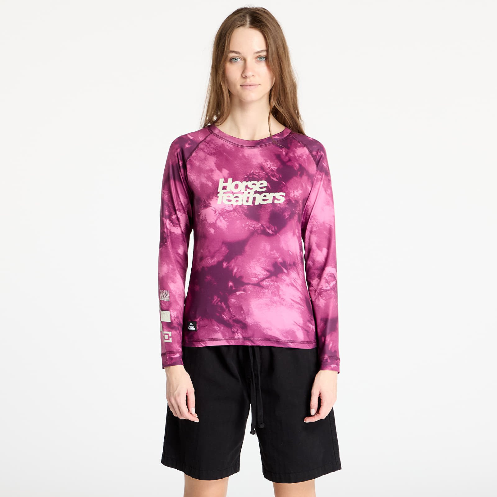 T-shirt Horsefeathers Deco Long Sleeve Bike Jersey Blackberry Camo L
