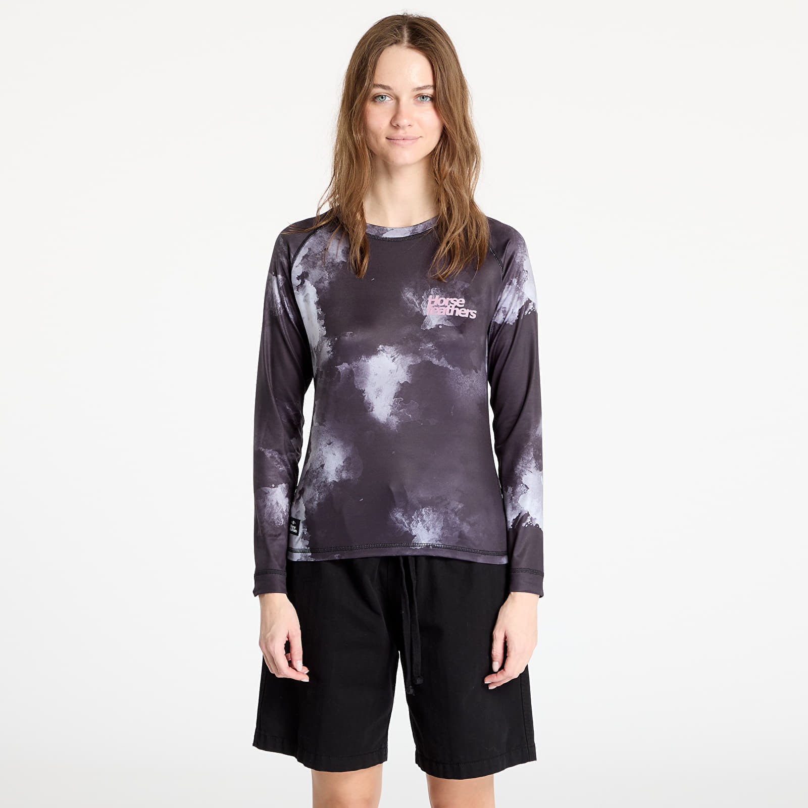 T-shirt Horsefeathers Deco Long Sleeve Bike Jersey Grayscale XS