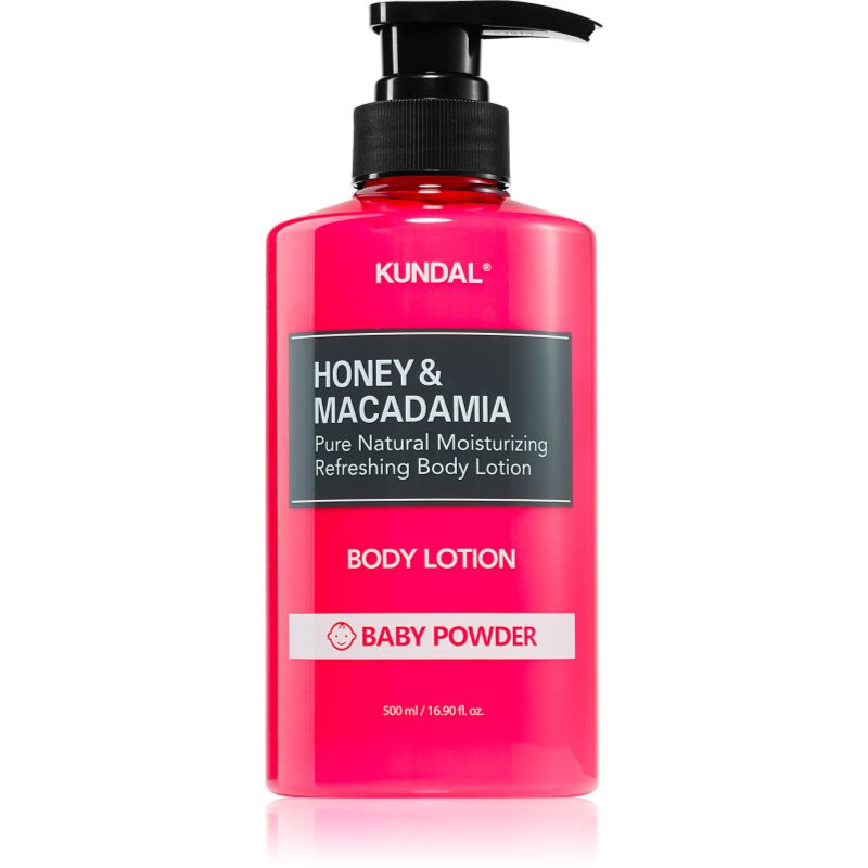KUNDAL Honey & Macadamia Baby Powder nourishing body milk with moisturising effect 500 ml