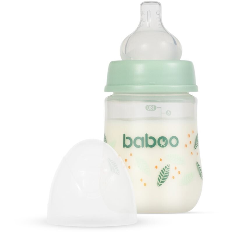 Baboo Anti-colic Feeding Bottle anti-colic bottle for children from birth Peachy Keen, 0 m+ 180 ml